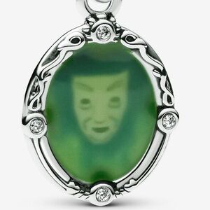 925 Snow White Magic Mirror Sterling Silver Dangle Charm For Most Charm Bracelet
